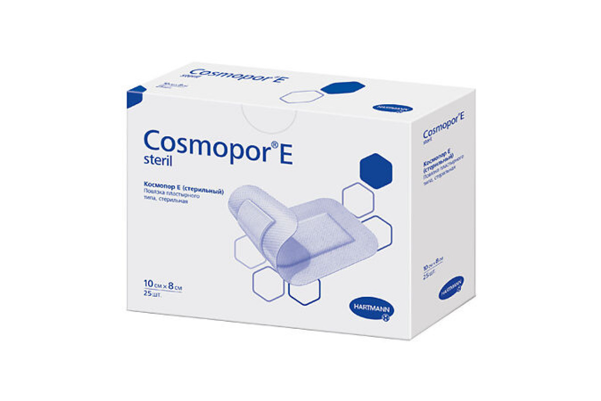 HARTMANN Повязка послеоперационная COSMOPOR E steril, 10*8 см, стерильная, арт.9010320, Hartmann
