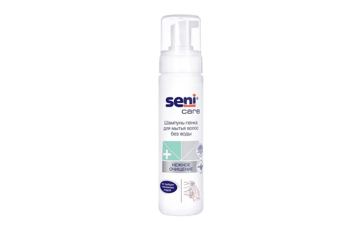 Seni Шампунь-пенка для мытья волос без воды, 200 мл, Seni Care